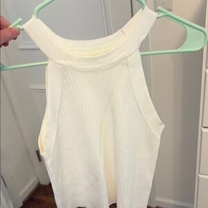 Elegant Cream Sleeveless Top